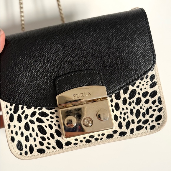 Furla Black and Patterned Crossbody Bag - Picture 4 of 7